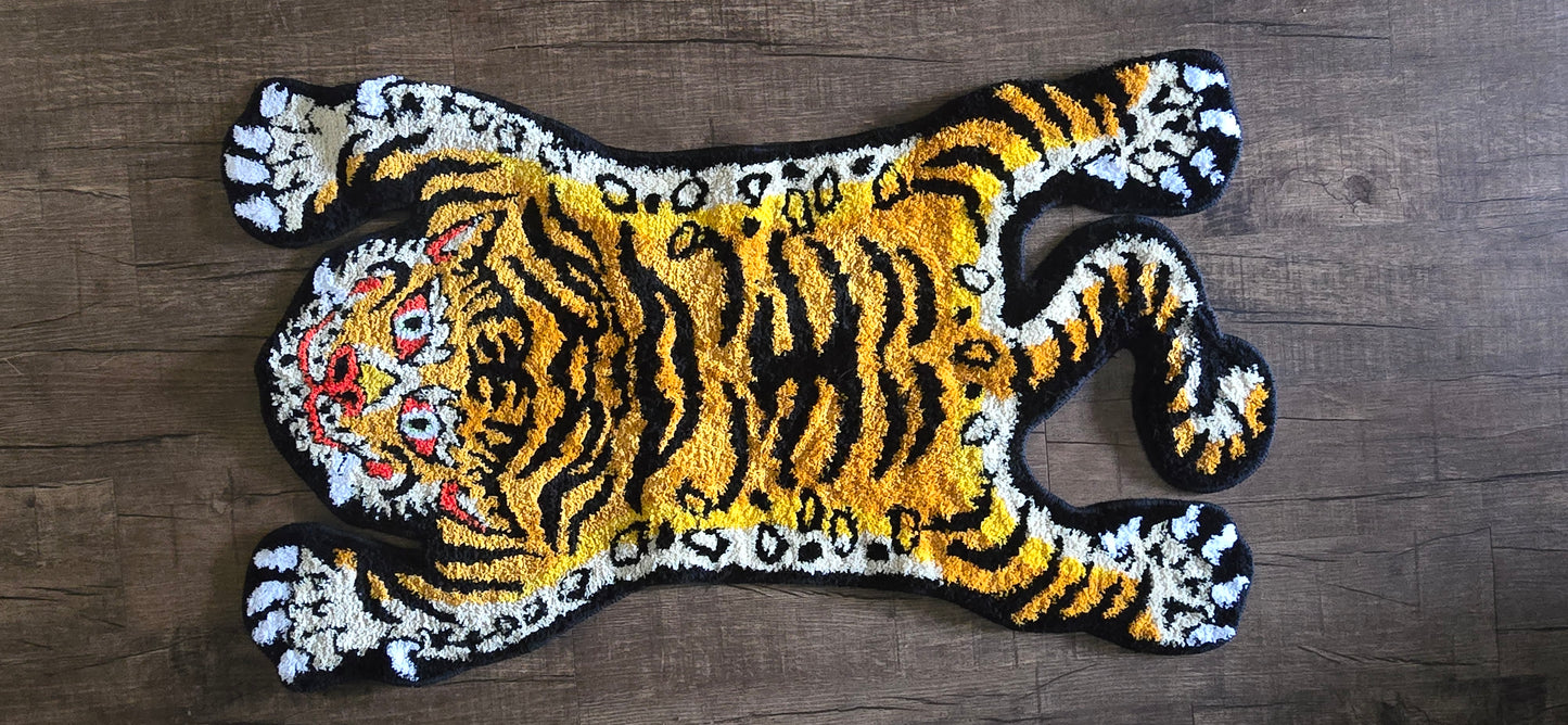 Fierce Tibetan Tiger Rug