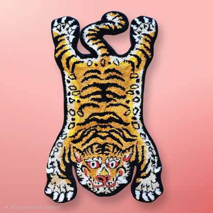 Fierce Tibetan Tiger Rug