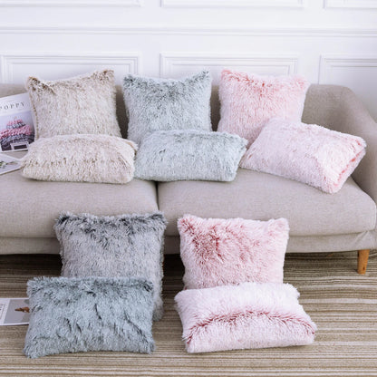 Fuzzy Pillowcase – Aesthetic Pop for Your Space | 18 x 18 Inch Cover (Pillow Not Included)