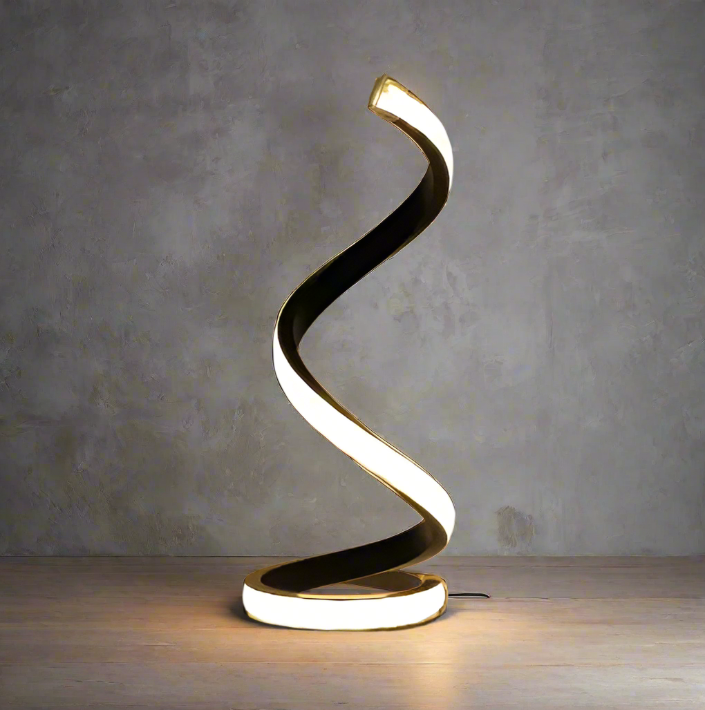 Contemporary Spiral Table Lamp - Modern Desk Light | Sleek & Minimalist Home Decor