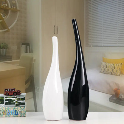 Curved Ceramic Vase Duo