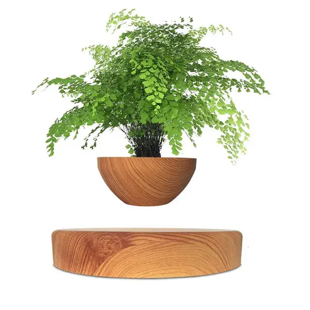 Magnetic Suspension Floating Plant Holder with 360° Rotation