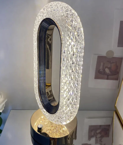 Crystal Bedside Table Lamp with Touch Control